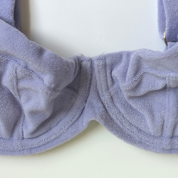Victoria's Secret Essential Terry Cloth Wicked Bikini Swim Top Lilac Purple 36C - Picture 4 of 13
